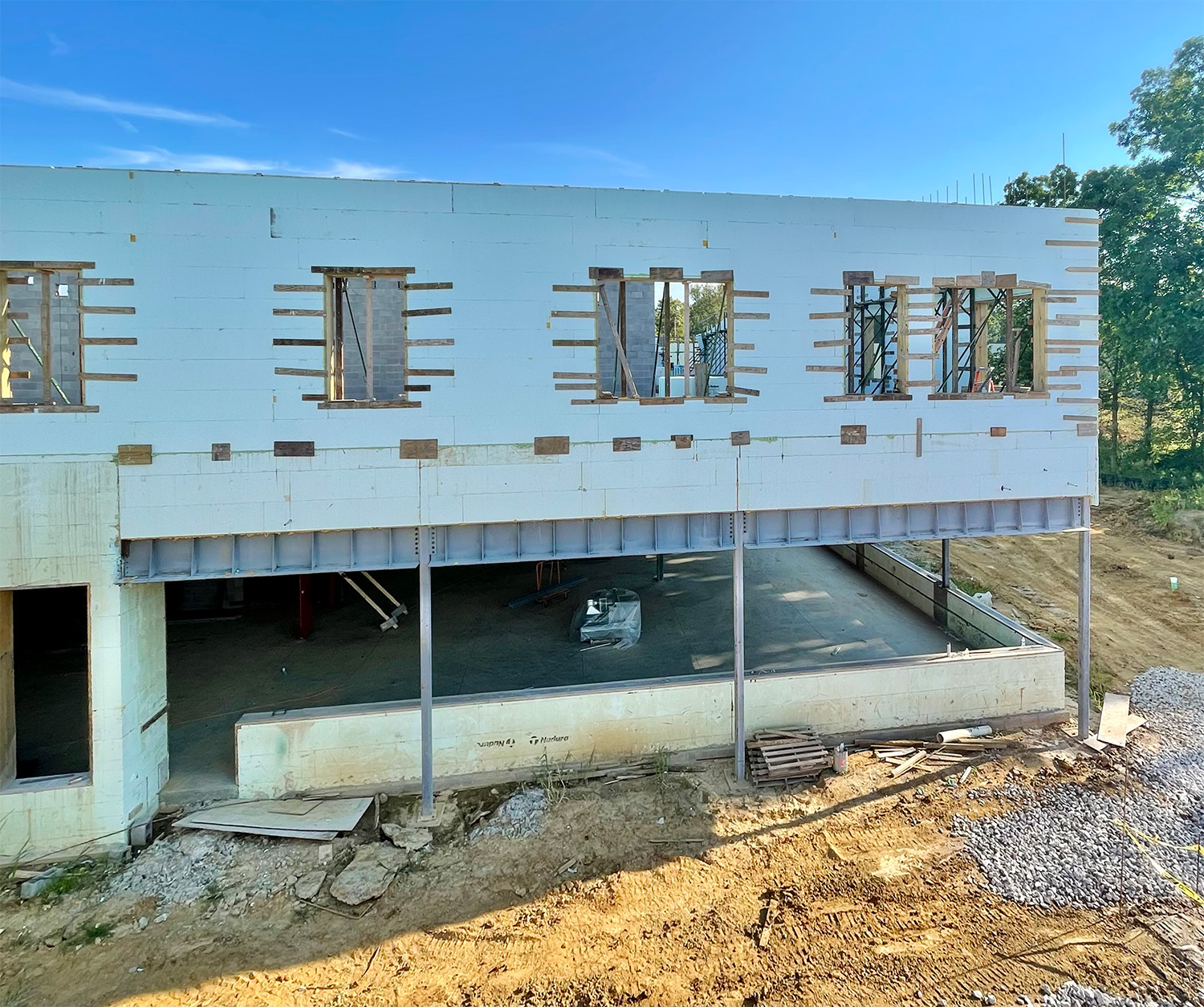 ICF middle school under construction.